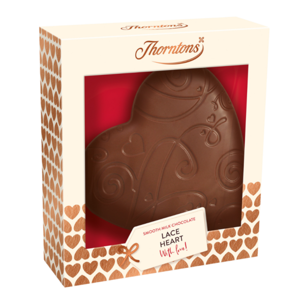 Personalised Milk Chocolate Lace Heart Model